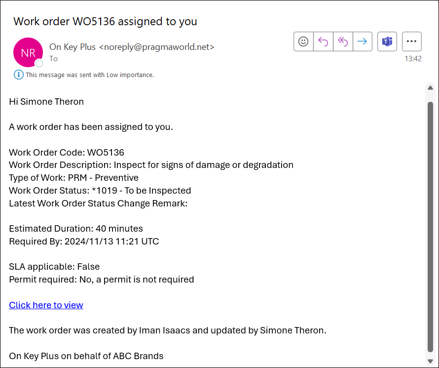 Notification Examples